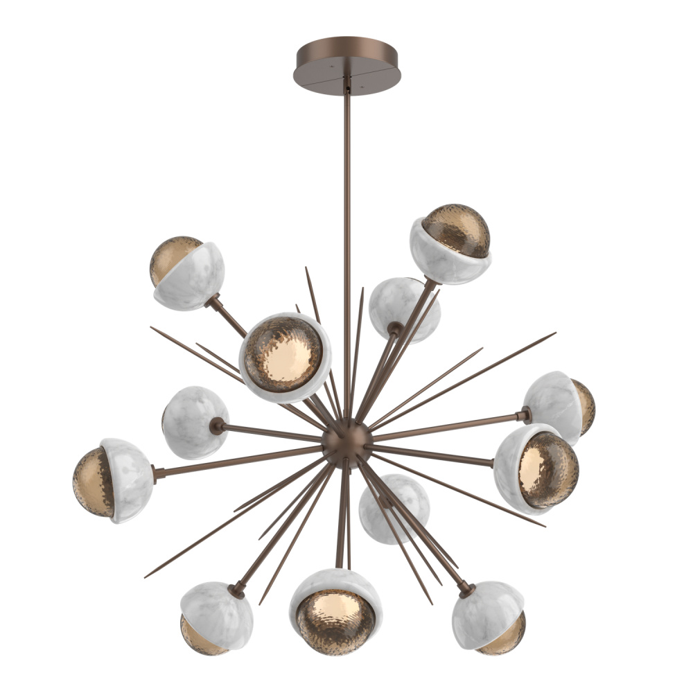 Cabochon Chandelier Large Pendant Burnished Bronze