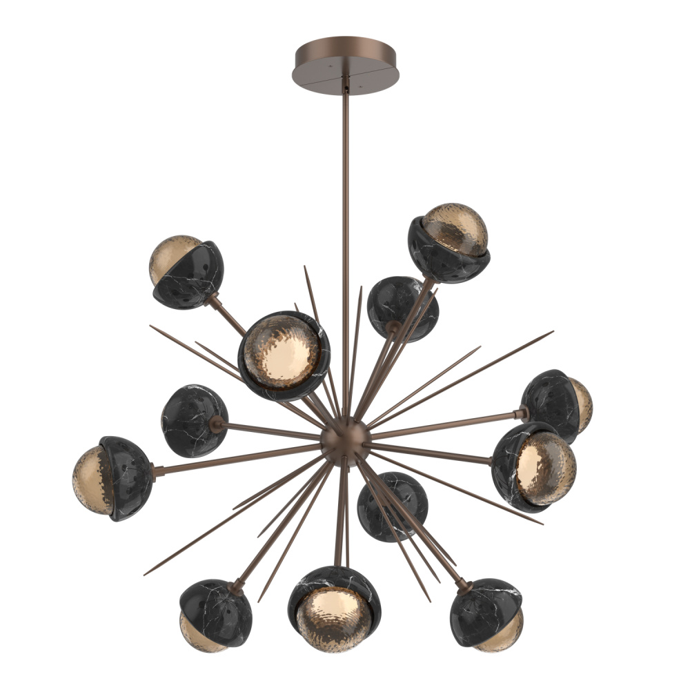 Cabochon Chandelier Large Pendant Burnished Bronze