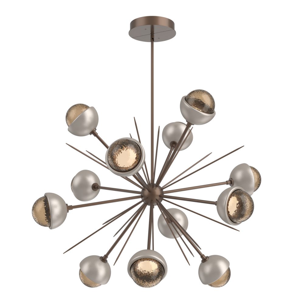 Cabochon Chandelier Large Pendant Burnished Bronze