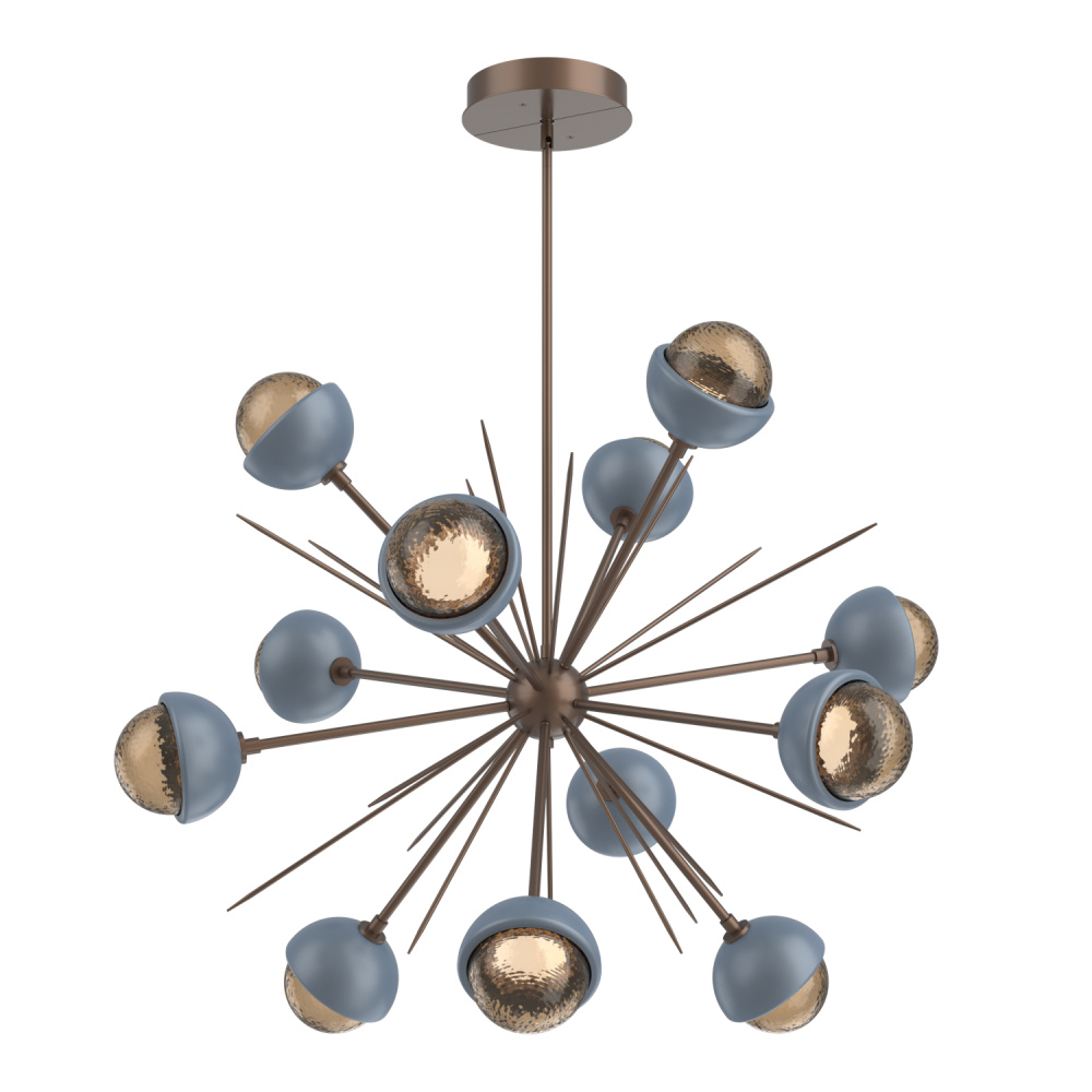 Cabochon Chandelier Large Pendant Burnished Bronze