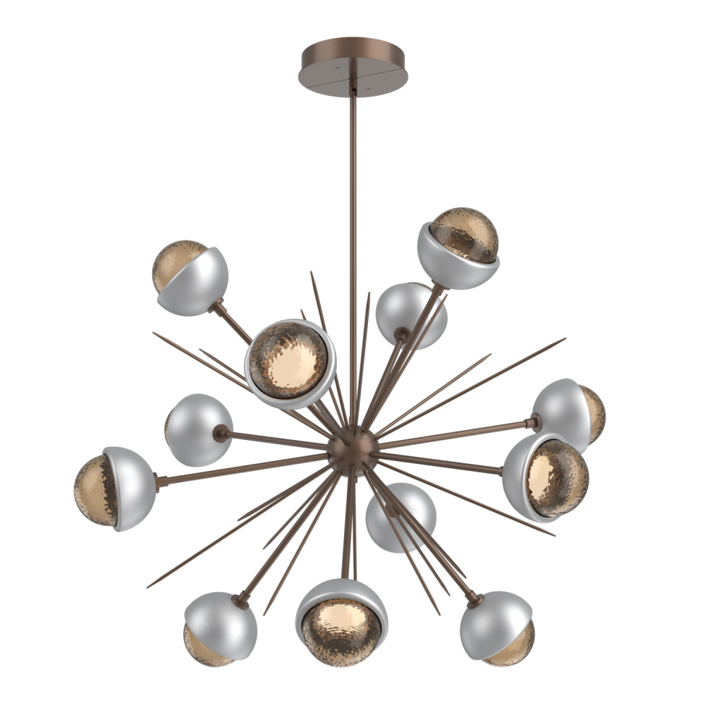 Cabochon Chandelier Large Pendant Burnished Bronze