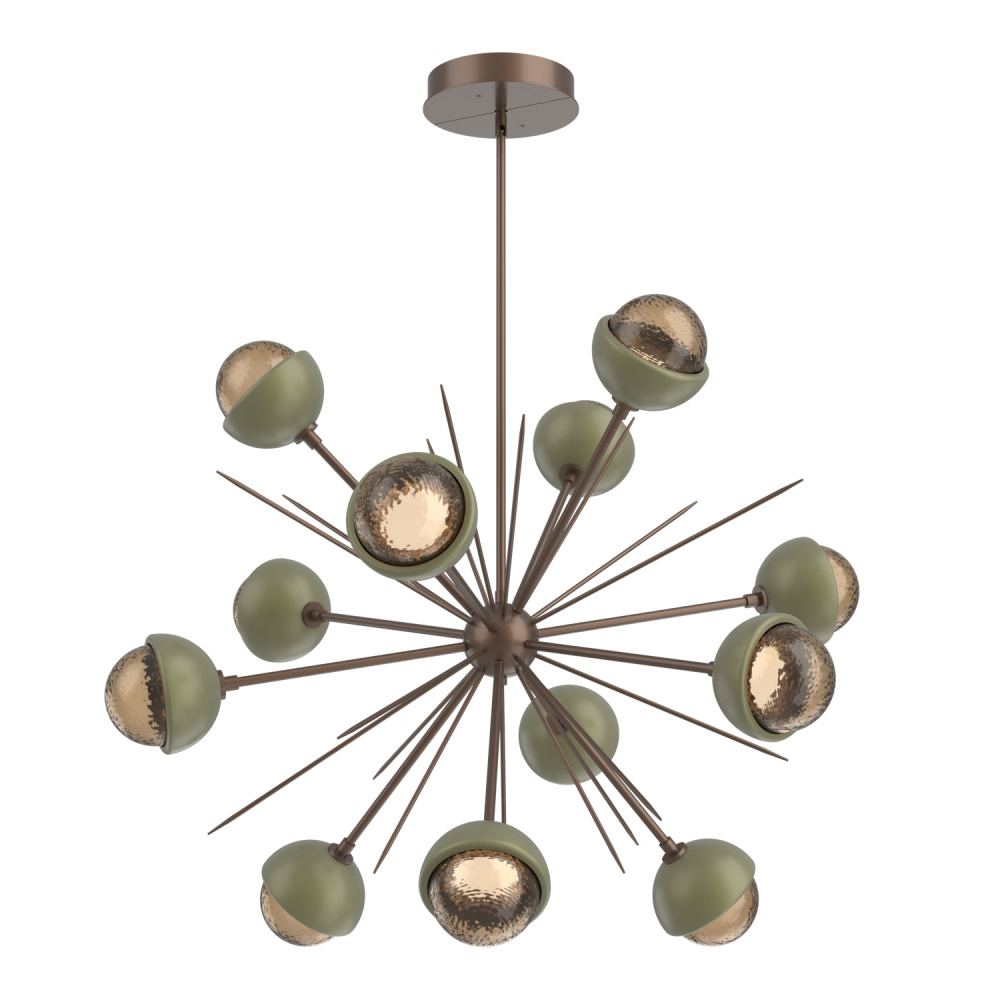 Cabochon Chandelier Large Pendant Burnished Bronze