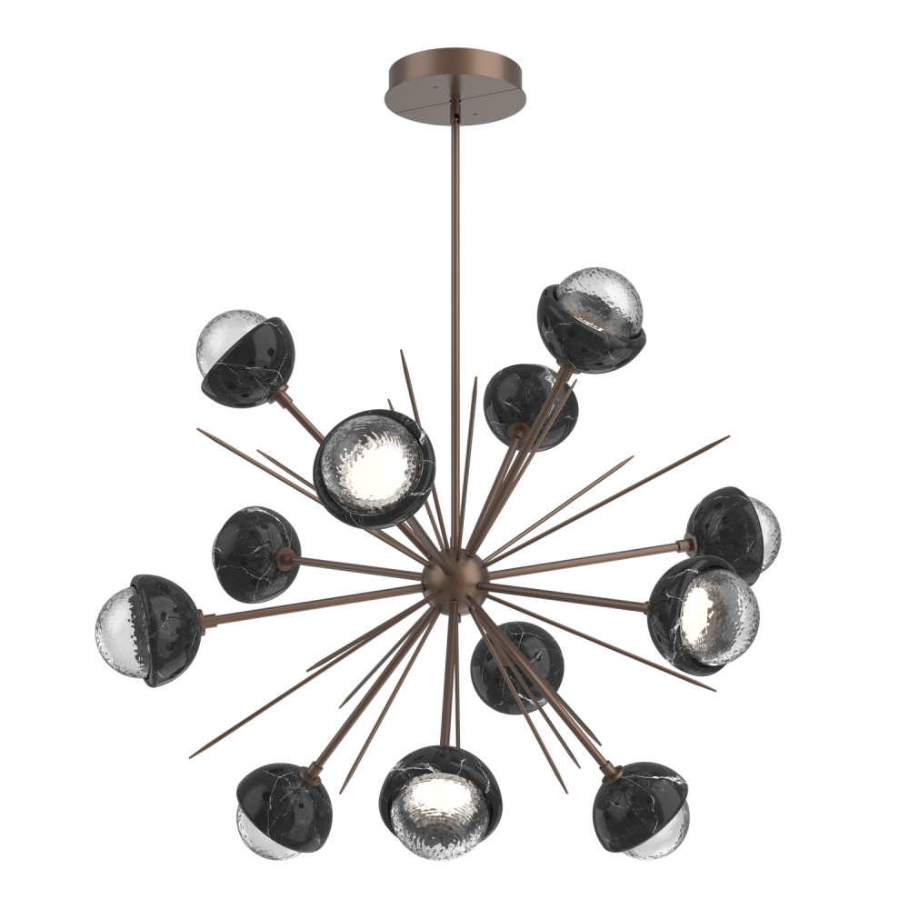 Cabochon Chandelier Large Pendant Burnished Bronze