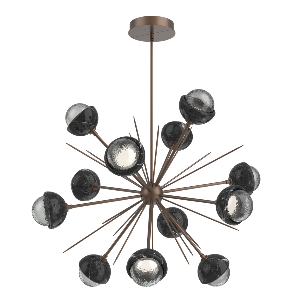 Cabochon Chandelier Large Pendant Burnished Bronze