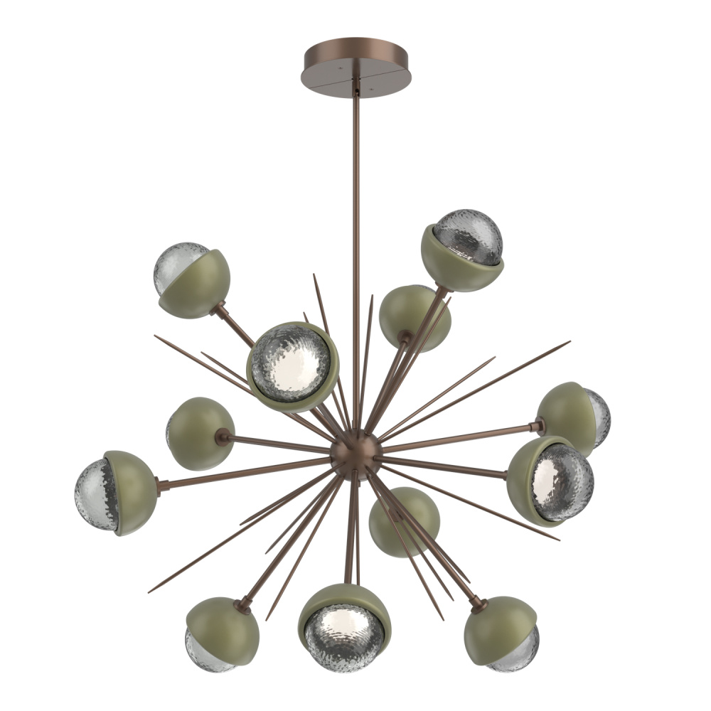 Cabochon Chandelier Large Pendant Burnished Bronze