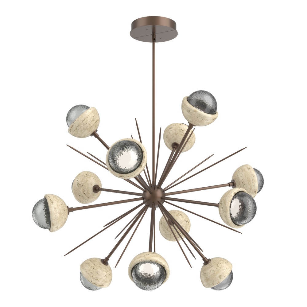Cabochon Chandelier Large Pendant Burnished Bronze