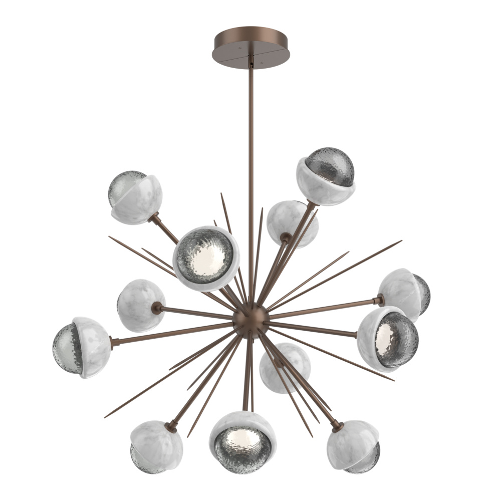 Cabochon Chandelier Large Pendant Burnished Bronze