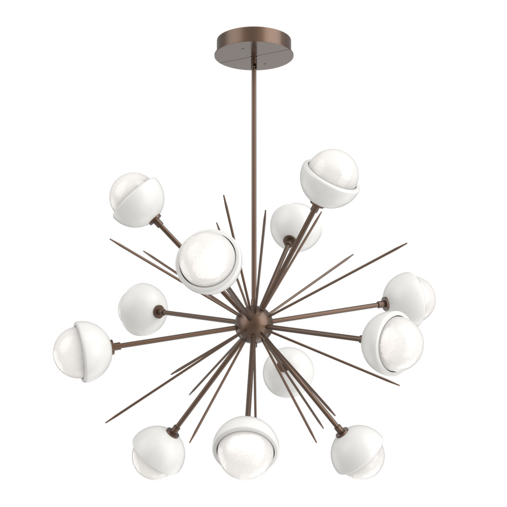 Cabochon Chandelier Large Pendant Burnished Bronze