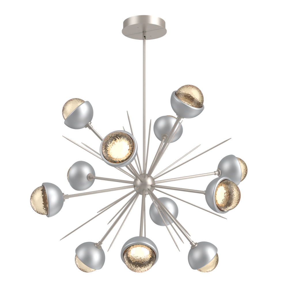 Cabochon Chandelier Large Pendant Beige Silver