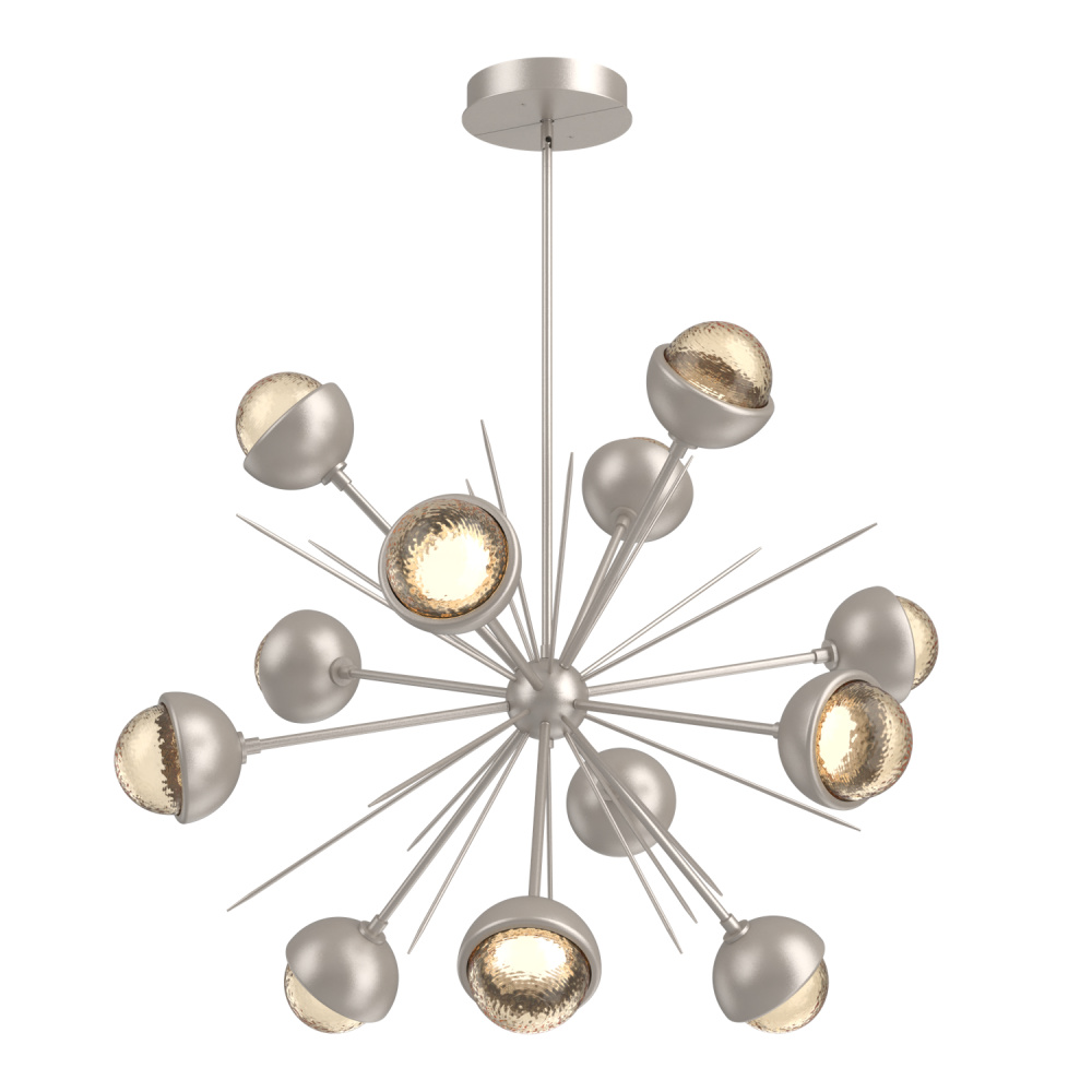 Cabochon Chandelier Large Pendant Beige Silver