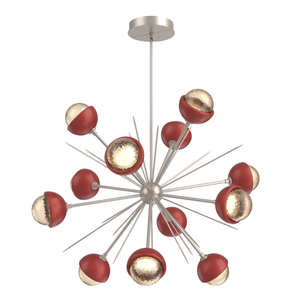 Cabochon Chandelier Large Pendant Beige Silver