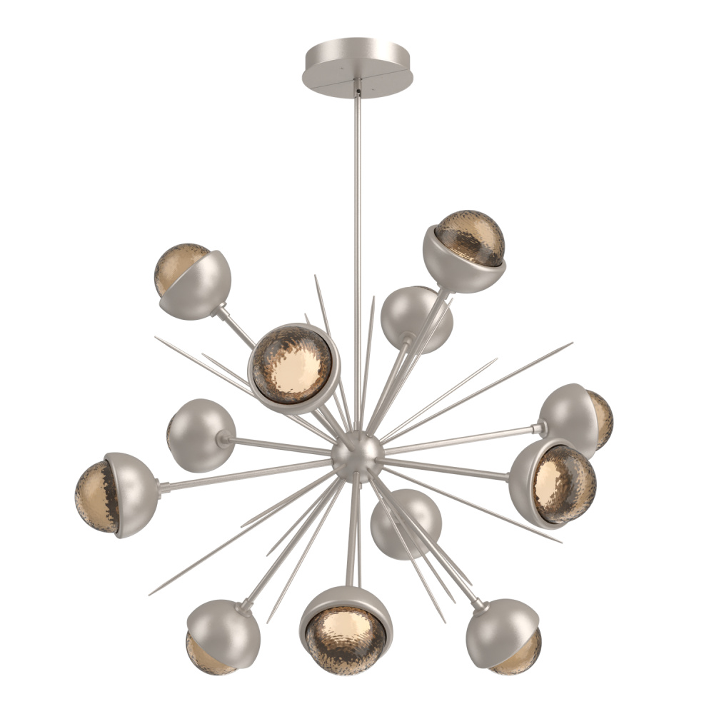 Cabochon Chandelier Large Pendant Beige Silver