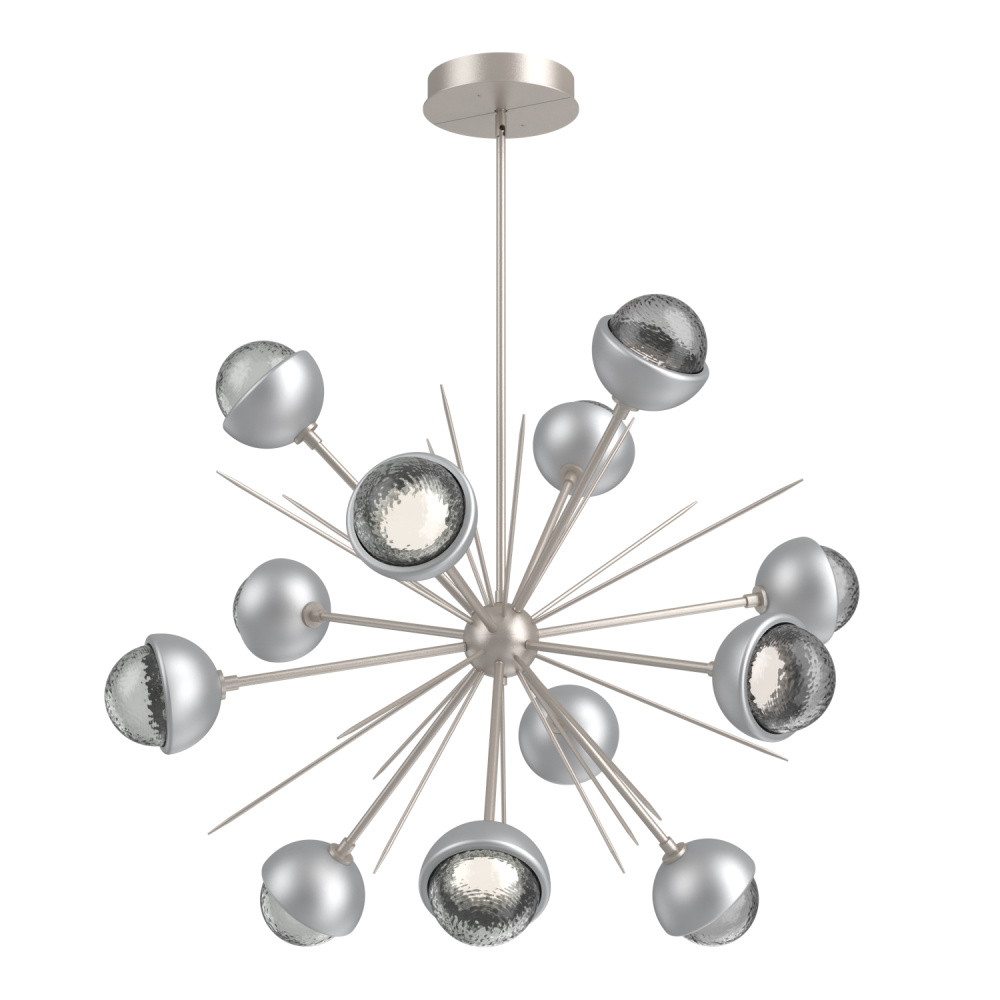 Cabochon Chandelier Large Pendant Beige Silver