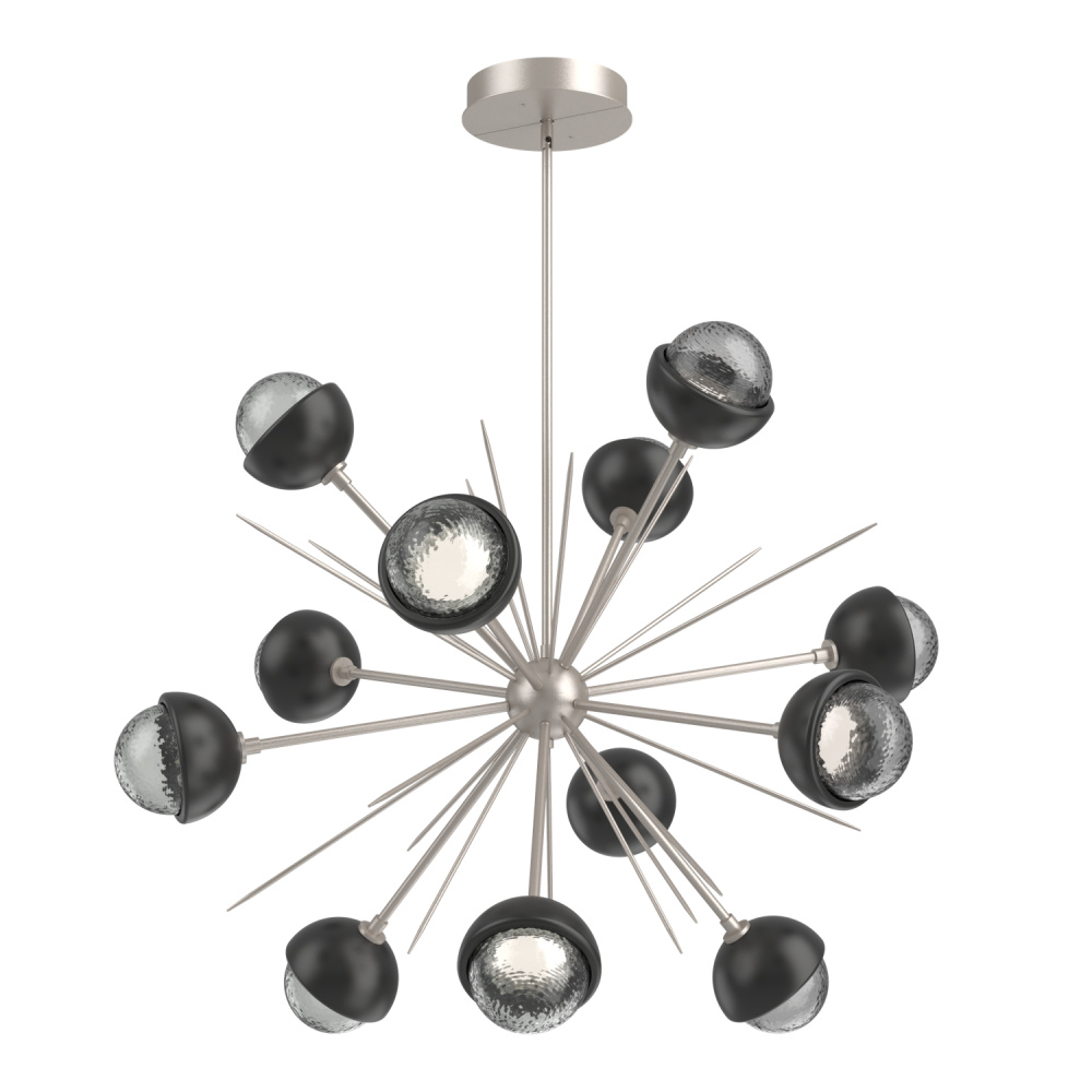 Cabochon Chandelier Large Pendant Beige Silver