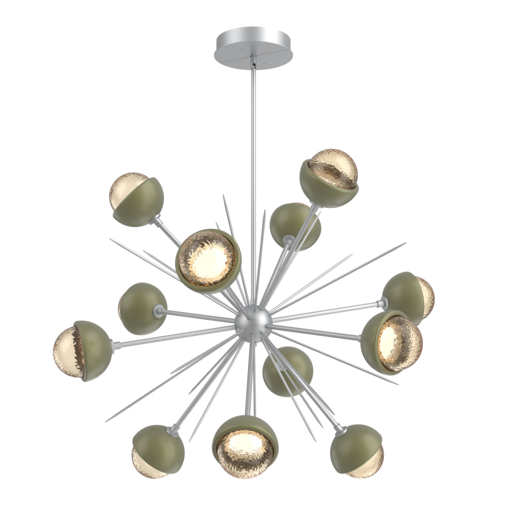 Cabochon Chandelier Large Pendant Classic Silver