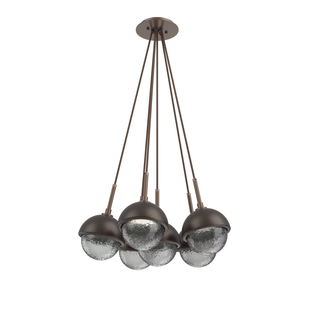 Cabochon Multi Light Pendant Single Port Canopy Burnished Bronze