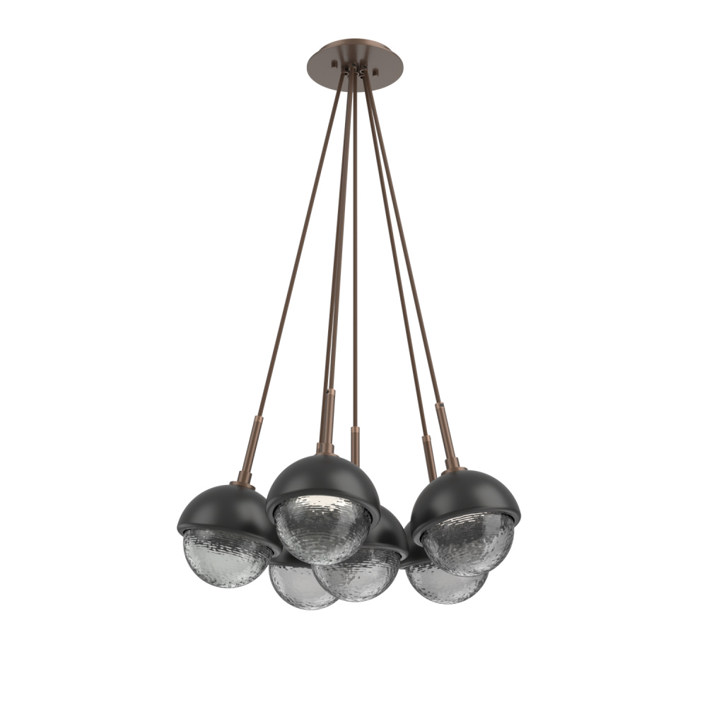 Cabochon Multi Light Pendant Single Port Canopy Burnished Bronze