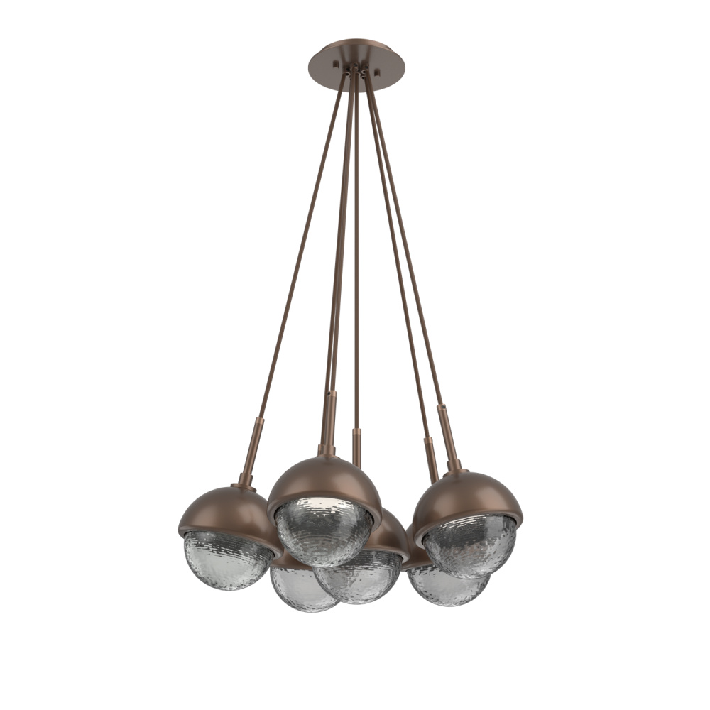 Cabochon Multi Light Pendant Single Port Canopy Burnished Bronze