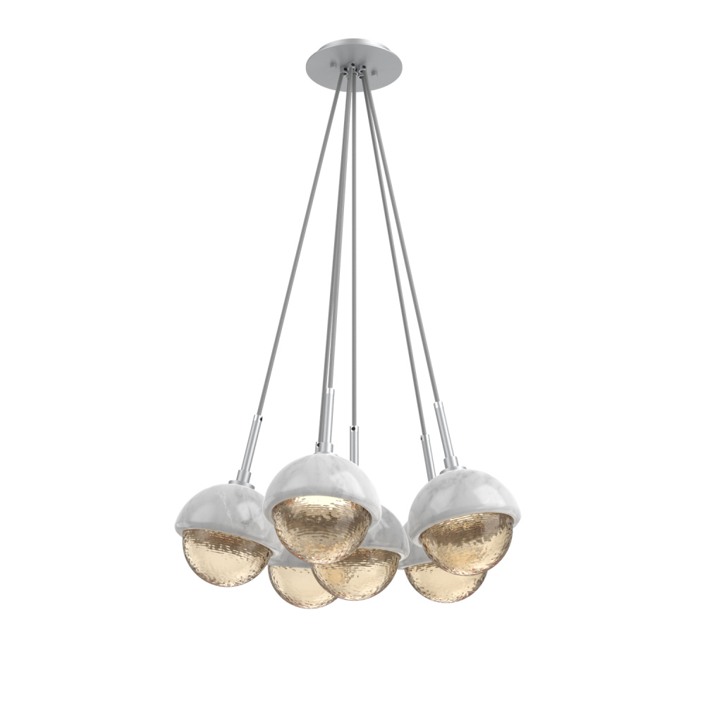 Cabochon Multi Light Pendant Single Port Canopy Classic Silver