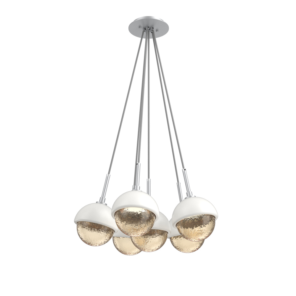 Cabochon Multi Light Pendant Single Port Canopy Classic Silver