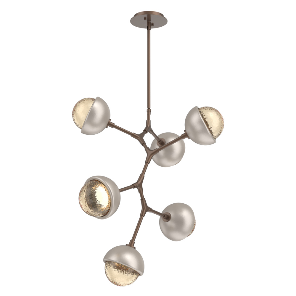 Cabochon Chandelier Large Pendant Burnished Bronze