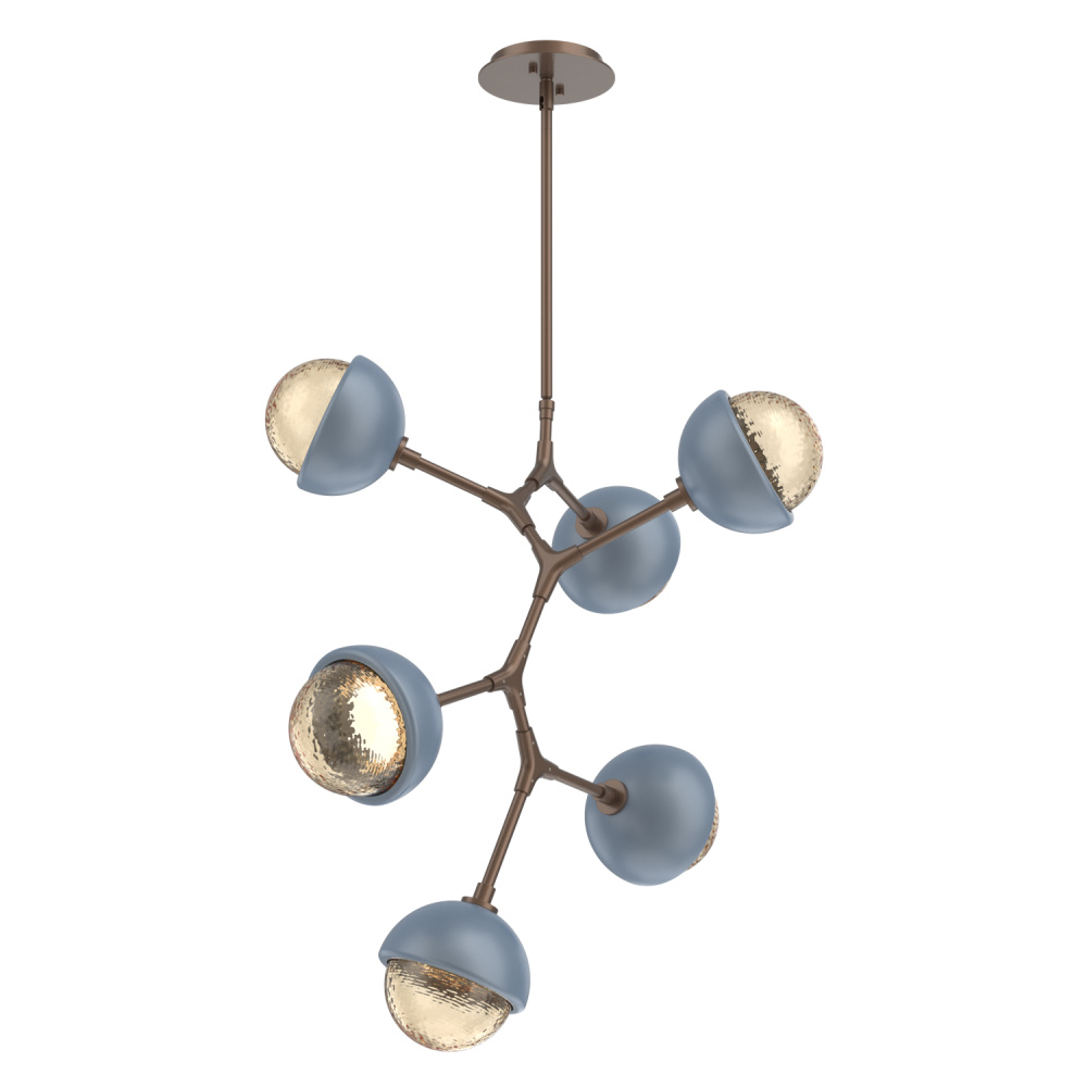 Cabochon Chandelier Large Pendant Burnished Bronze