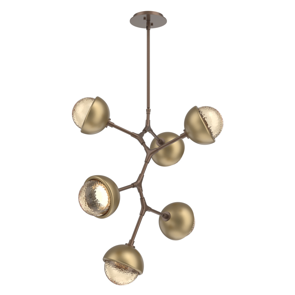 Cabochon Chandelier Large Pendant Burnished Bronze