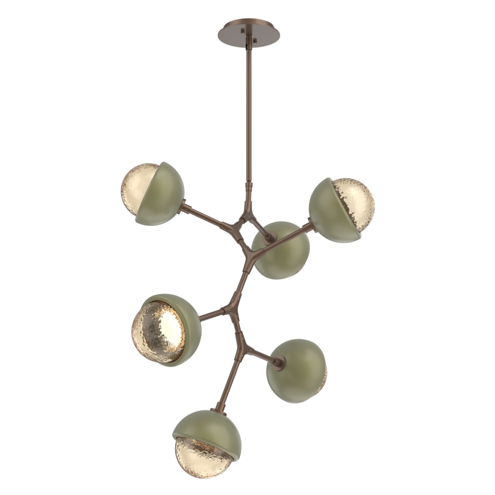 Cabochon Chandelier Large Pendant Burnished Bronze