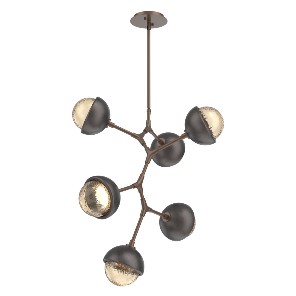 Cabochon Chandelier Large Pendant Burnished Bronze