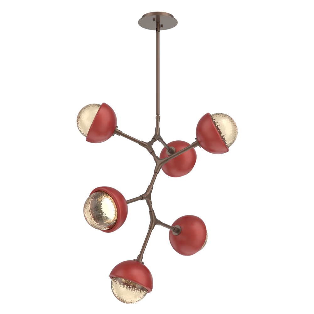Cabochon Chandelier Large Pendant Burnished Bronze