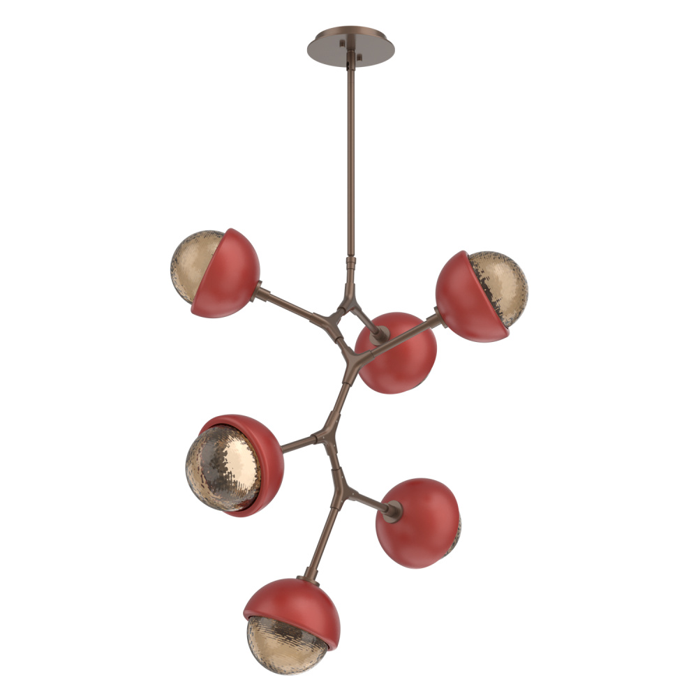 Cabochon Chandelier Large Pendant Burnished Bronze