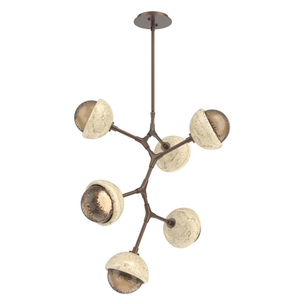 Cabochon Chandelier Large Pendant Burnished Bronze