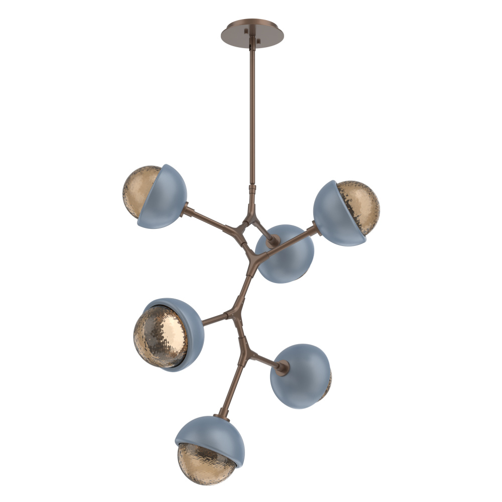 Cabochon Chandelier Large Pendant Burnished Bronze
