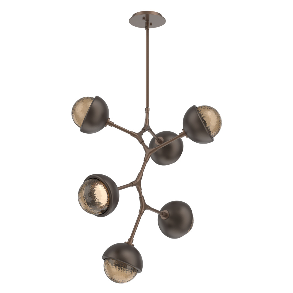 Cabochon Chandelier Large Pendant Burnished Bronze