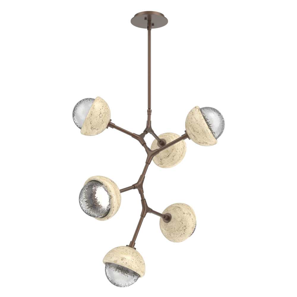 Cabochon Chandelier Large Pendant Burnished Bronze
