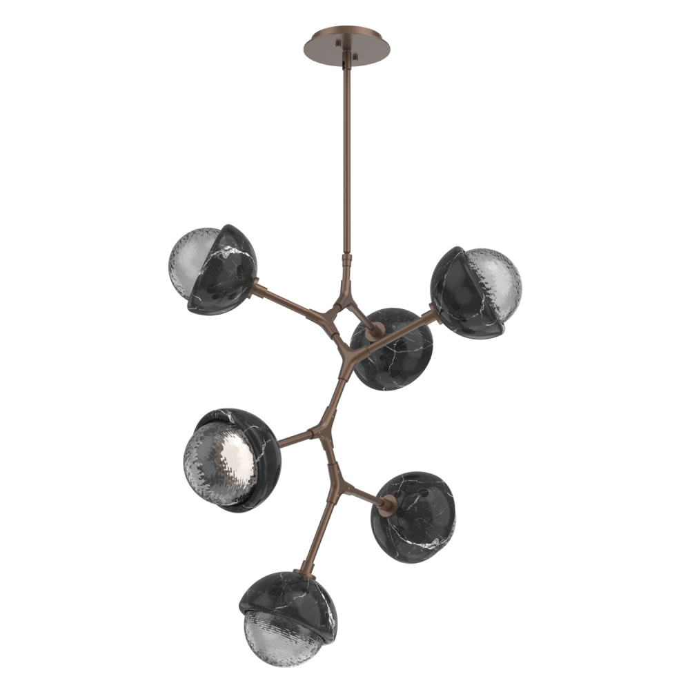Cabochon Chandelier Large Pendant Burnished Bronze