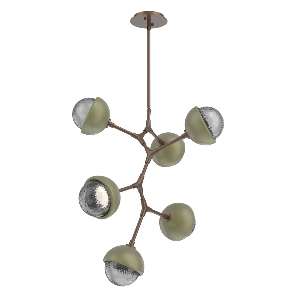 Cabochon Chandelier Large Pendant Burnished Bronze
