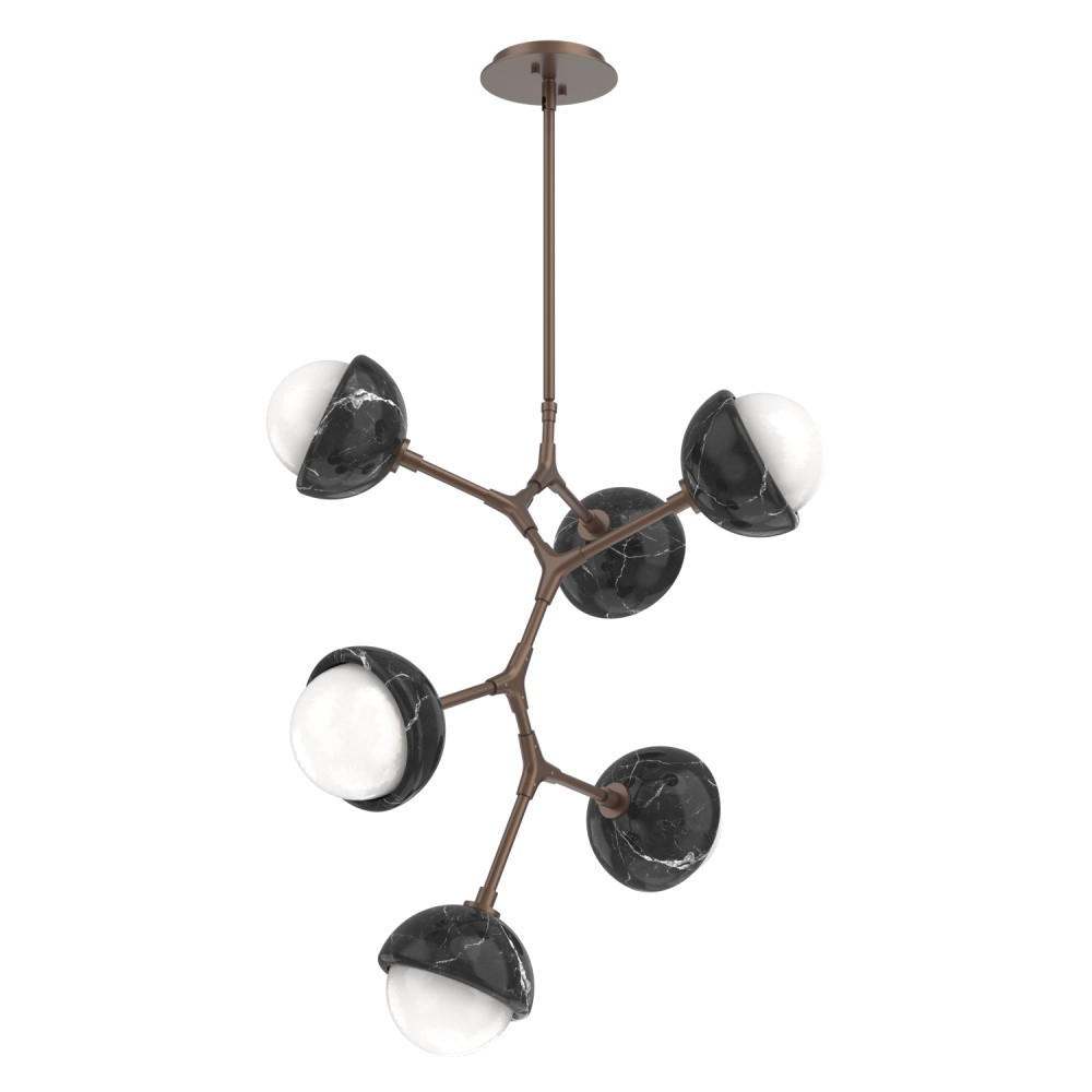 Cabochon Chandelier Large Pendant Burnished Bronze