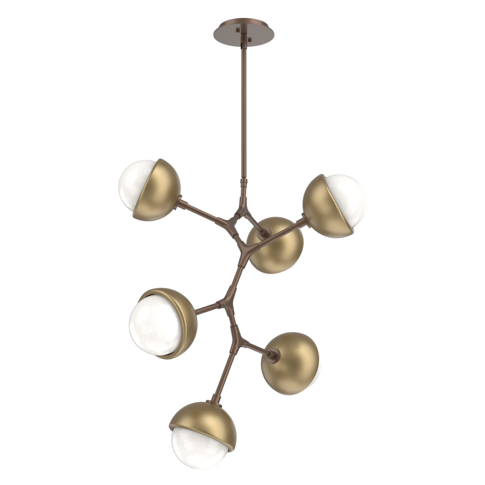 Cabochon Chandelier Large Pendant Burnished Bronze