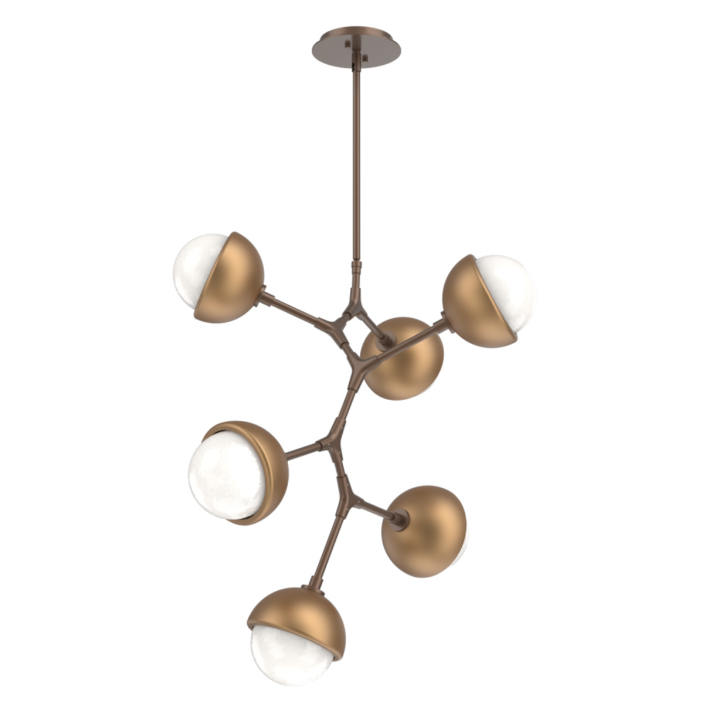 Cabochon Chandelier Large Pendant Burnished Bronze
