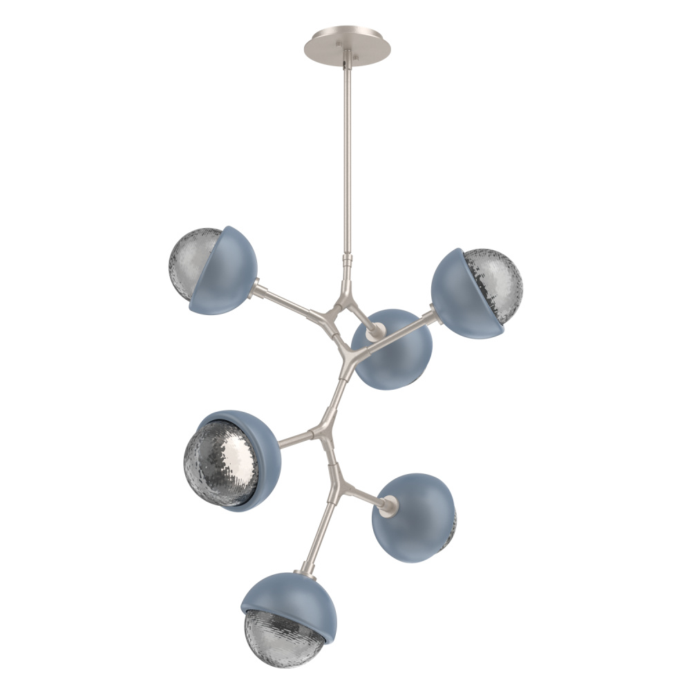 Cabochon Chandelier Large Pendant Beige Silver