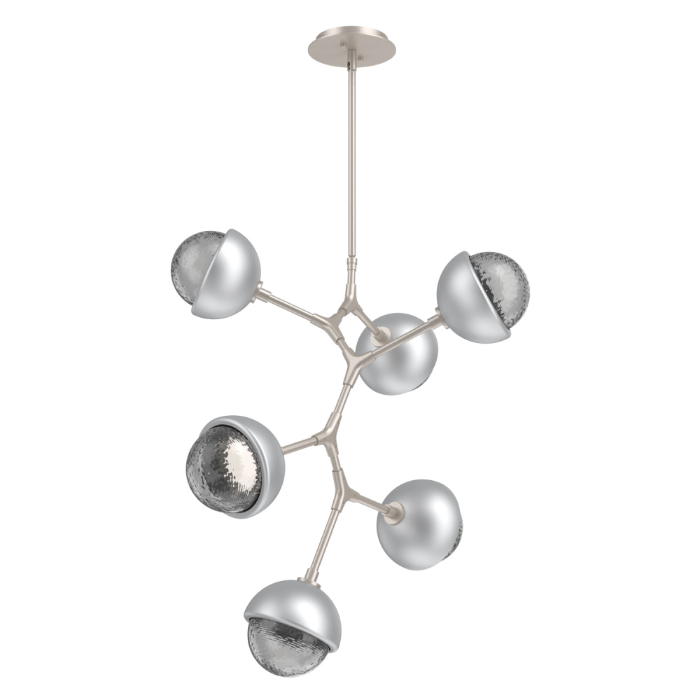Cabochon Chandelier Large Pendant Beige Silver
