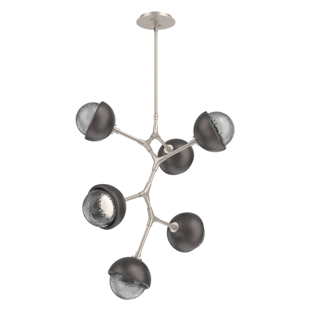 Cabochon Chandelier Large Pendant Beige Silver