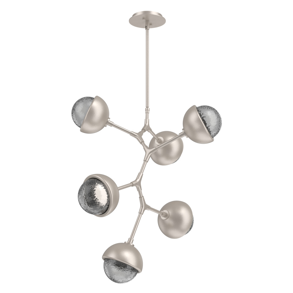 Cabochon Chandelier Large Pendant Beige Silver
