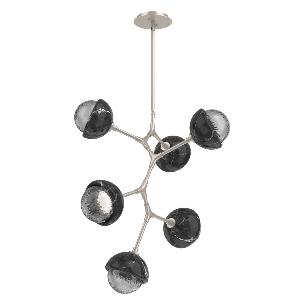 Cabochon Chandelier Large Pendant Beige Silver