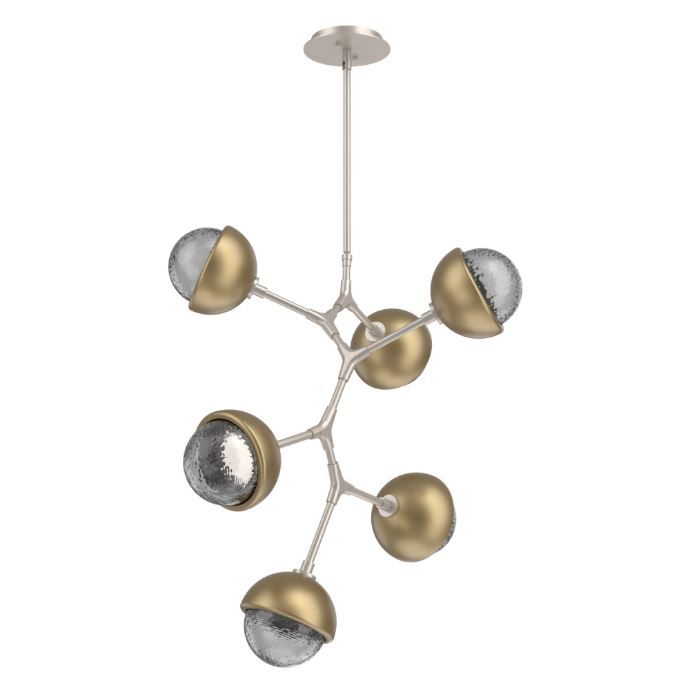 Cabochon Chandelier Large Pendant Beige Silver