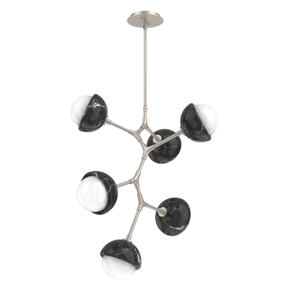 Cabochon Chandelier Large Pendant Beige Silver