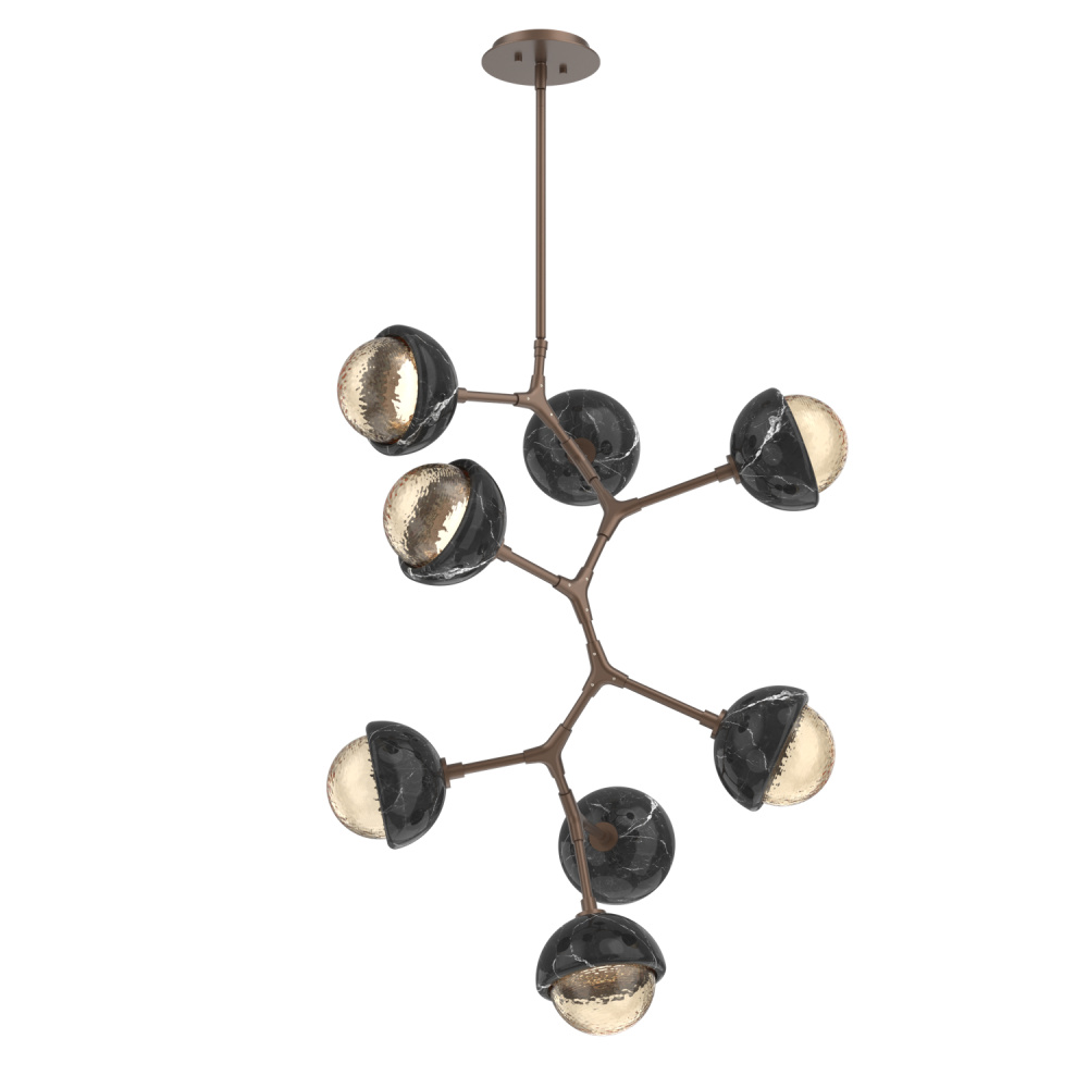 Cabochon Chandelier Large Pendant Burnished Bronze
