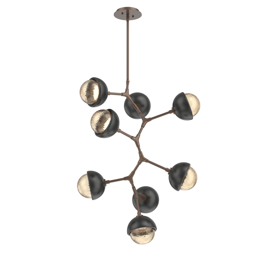 Cabochon Chandelier Large Pendant Burnished Bronze