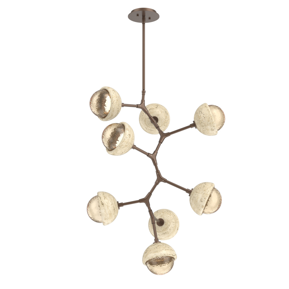Cabochon Chandelier Large Pendant Burnished Bronze